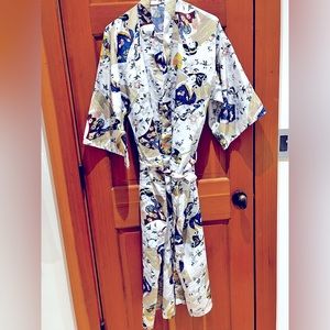 Japanese Geisha graphic long kimono robe